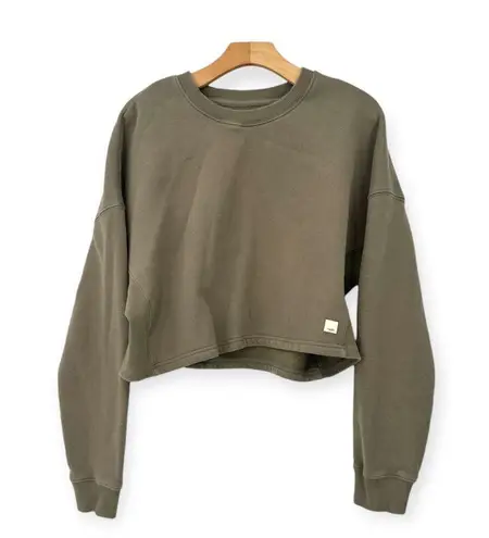 Vuori | L | Restore Crop Crew Pullover Long Sleeve Oregano Sweatshirt VW259