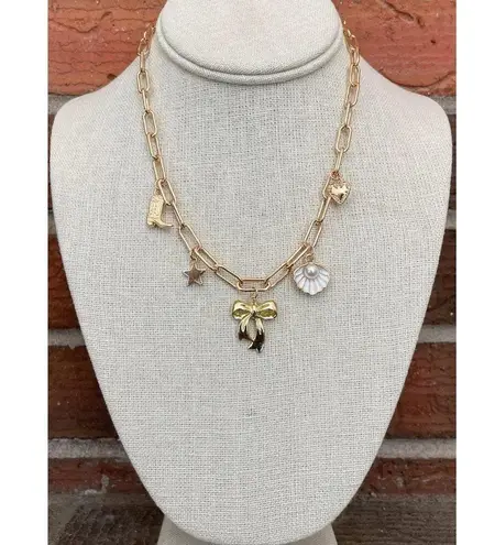 Beachy Cowgirl Charm Necklace Gold