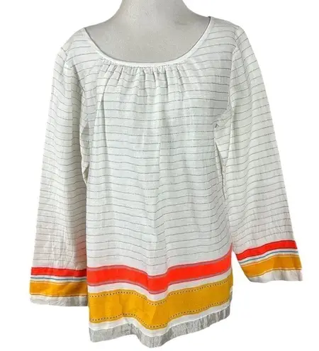 Lemlem Resort Gauze Cotton Top Small Striped Blouse Hand Weaved in Ethiopia