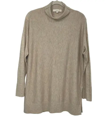 Loft  Cowl Neck Beige Sweater(Size Large)