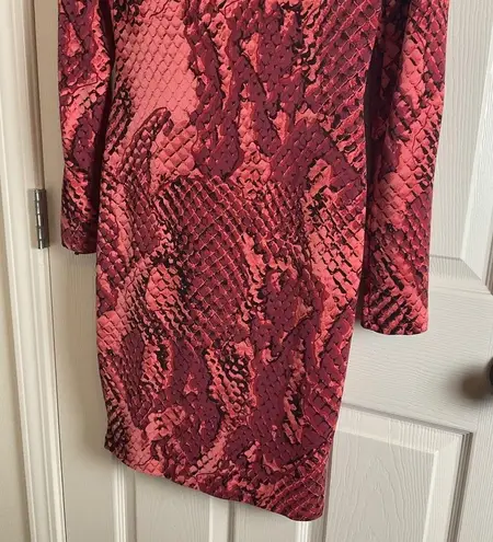 PROJECT RUNWAY SNAKESKIN PRINT dress Size small Red