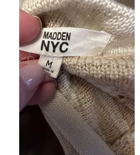 Madden NYC Crochet Knit Tank Top Size Medium Granny Square Retro 70s Boho Beiges