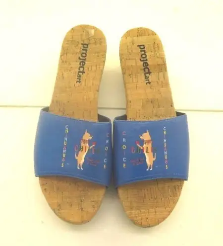 NEW Womens Project Art Chihuahuas Wedge Sandal 10
