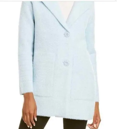 NVLT Anthropologie Light Blue Soft Short Trench Style Coat Sz XL