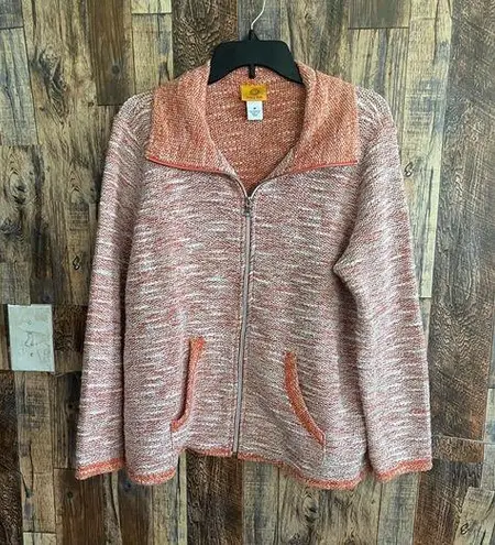 Ruby Rd  women's long sleeve orange blazer size medium