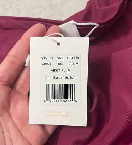 ANDIE NWT Swim Plum Purple Hipster Bikini Bottom XXL 90s Low Rise Beach Summer