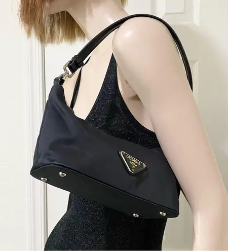 Vintage Y2K The Original Brand Black Nylon Mini Bag Shoulder Bag
