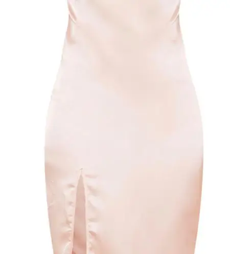 Pretty Little Thing  Champagne Strappy Satin Cowl Midi Dress