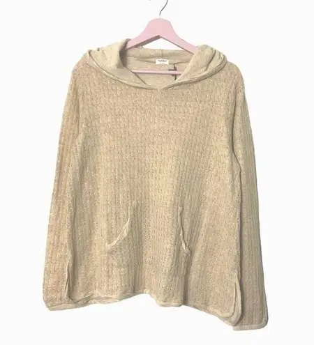 HelloNite revolve sweatshirt loose knit jersey pullover hoodie in natural Small Tan