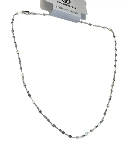 Giani Bernini Sterling Silver Necklace 16" Disco Link Italy Womens 925 Chain New