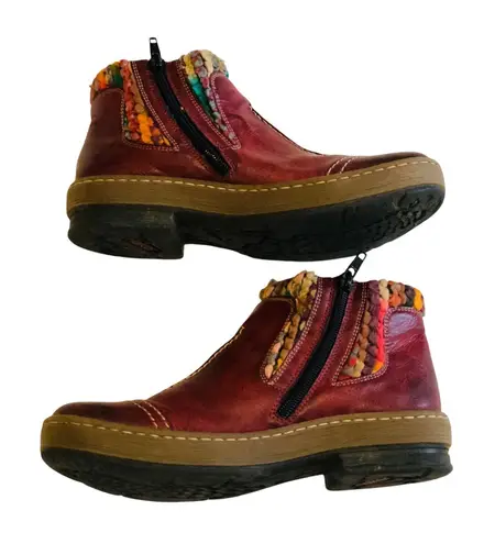 Vegan Leather Ankle Boots Size E36 US 5