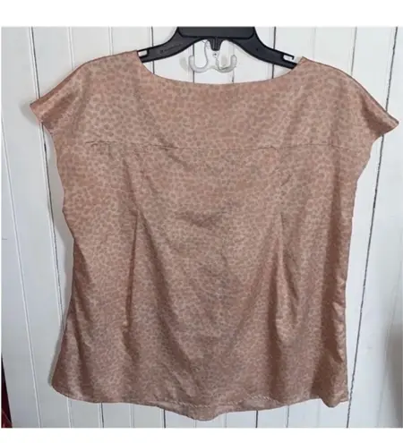 Violet+Claire Blouse Pink Leopard Print Size XL