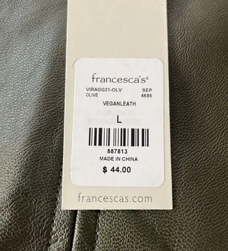 Francesca's ‎ Vegan Leather Green Mini Skirt