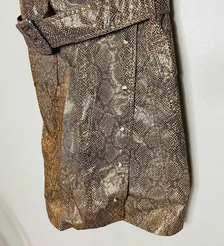 NANUSHKA Lorena Belted Snakeskin Print Vegan Mini Dress Size Small