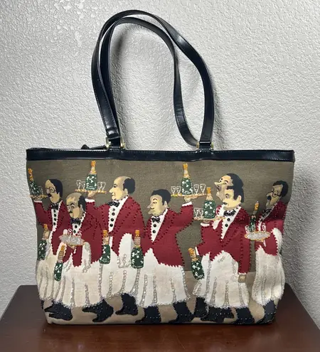 1990’s Vintage Handbag Waiters With Champagne Sequin/Beaded Double Handle MINT Multiple - Image 1