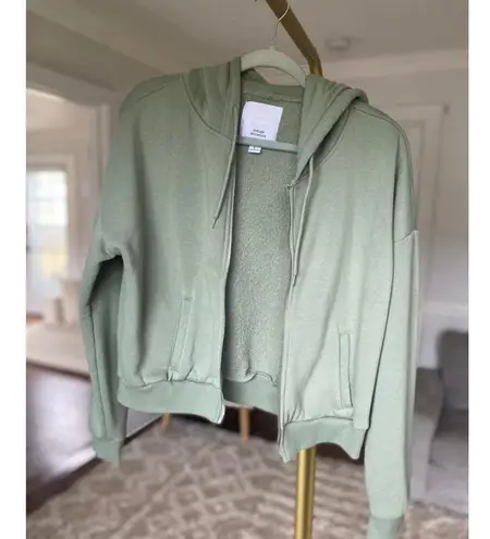 Refuge Athletics Zip Hoodie Jacket L Muted Sage Green Buttery Soft Cozy Lounge Size L