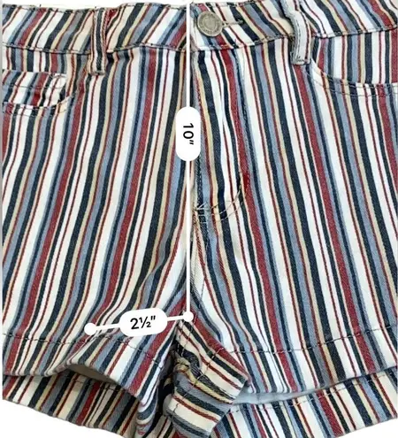 Indigo Rein  Red white blue stripe Jean shorts USA Size 13/14 NEW