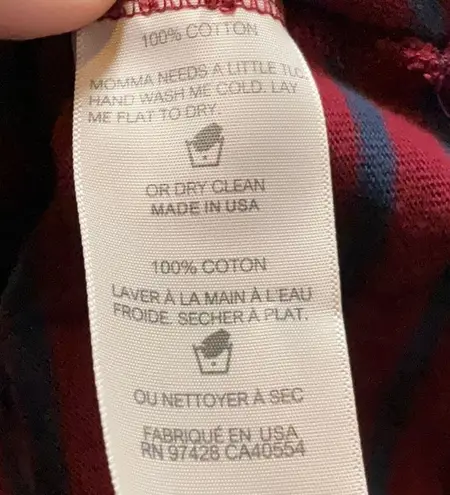 Kinly Shirred sleeve stripe crew neck sweatshirt