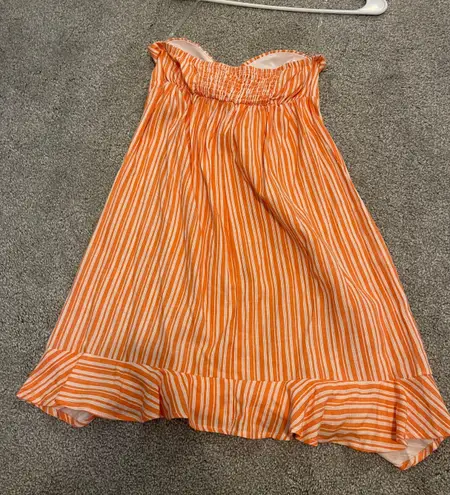 Belk Orange bandeau dress