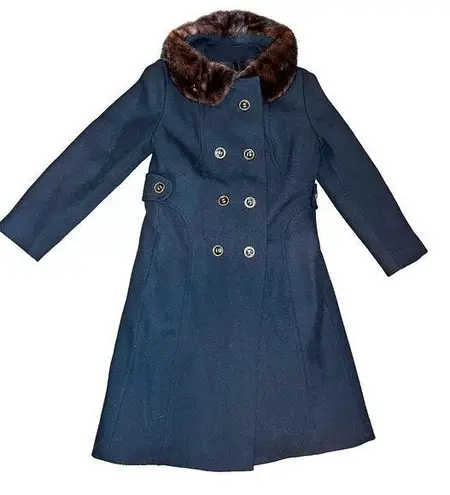 VTG 50s Black Dressy Coat Mink Collar S Refined Classy Classic High End Luxury