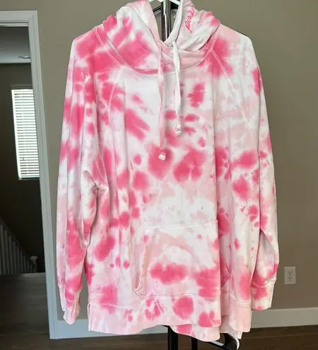 Victoria secret pink tie dye hoodie Size L