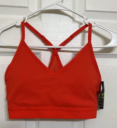 Athletic Works Orange Driworks Racerback Sports Bra - Orange Stretch Spaghetti