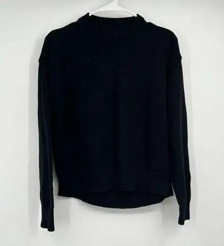 Daily Ritual Womens Knit Sweater M Black Long Sleeve Pullover Preppy Casual Size M