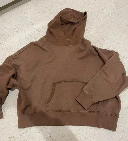 American Eagle Brown AE Cropped hoodie