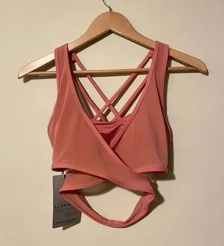 Lorna Jane Wrap Yoga Bra in Quartz Pink