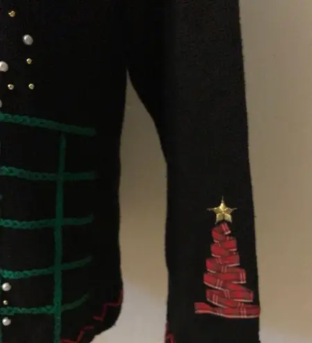 Rebecca Malone women’s beaded Christmas sweater size Large