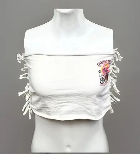 Women’s Bike Week Shirt Size XS Double Sided Graphic 2018 North Myrtle Beach White