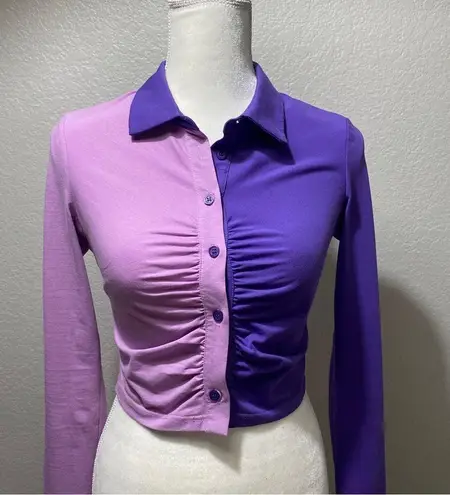 More To Come Kamryn Two Tone Top in Purple Sz XS