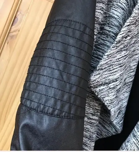 Sebby draped multi media space-dye tweed Moto jacket size small