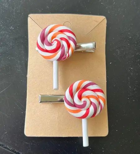 Boutique Lollipop Hair Clips Set 6