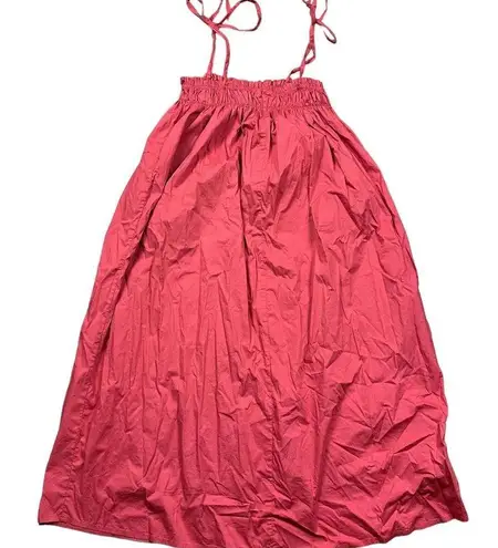 Moss Copenhagen Women's XS MSCHLynella Cenilla SL Dress Red Midi Ruffle