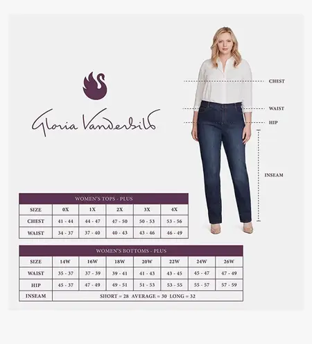 Gloria Vanderbilt Women's Amanda Classic High Rise Tapered Jean 22w