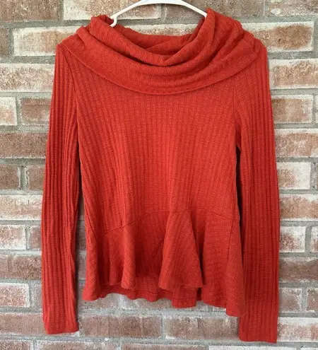 Maeve Anthropologie Winterscape Peplum Cowl Neck Sweater XS