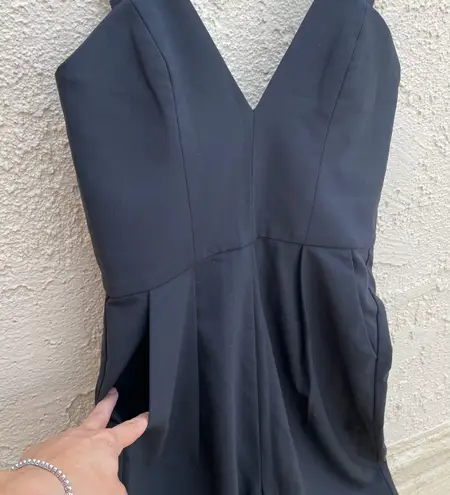 Dion Lee Tux black crepe playsuit romper jumpsuit size US 6 small