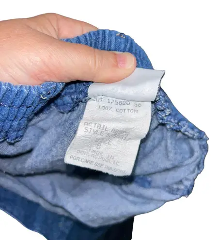 Vintage 1980s Koret City Blue Petites 8 denim button skirt