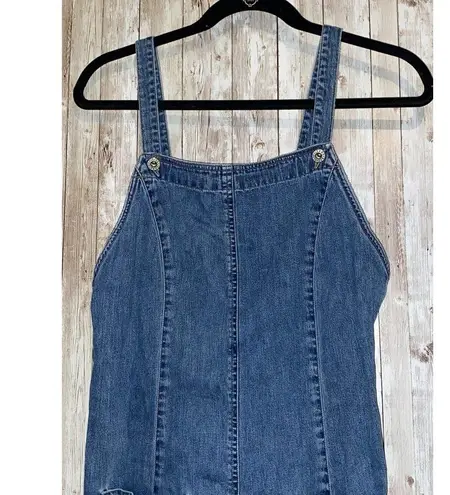 Gap Women's Vintage  Overall Denim Dress Jumper Light Wash Size Small Back Zipper