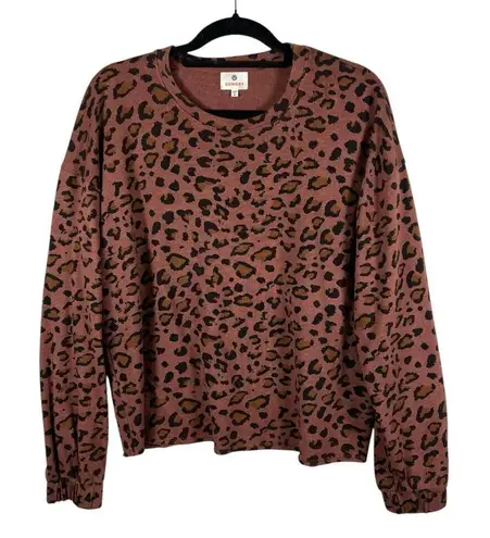 Sundry Women’s Leopard Print Crewneck Sweatshirt Size XS Oversized Designer - Image 1