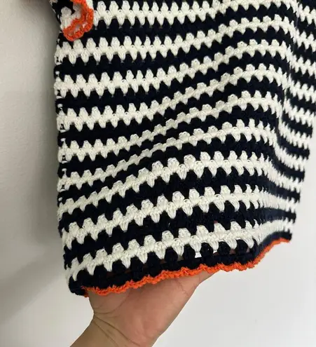 The Upside Voyage Crochet Sagra Shirt Size XXS NWT Blue