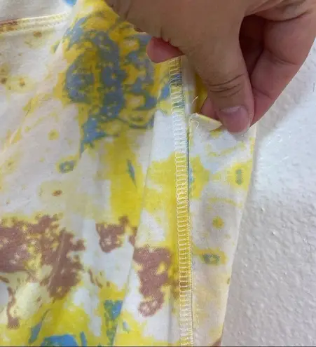 Francesca's Yellow Tie Dye Leggings