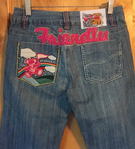 TEENIE WEENIE Embellished Patches Blue Jean Capris EUC 6 Rare HTF