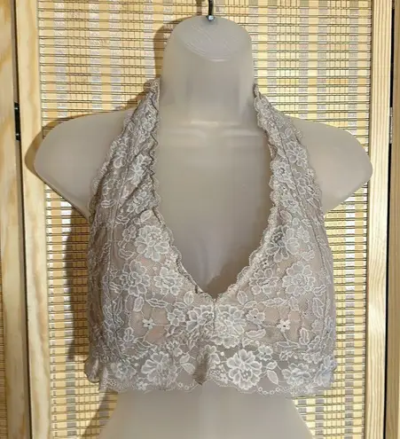 Gilly Hicks  Beige/tan Lace Halter Top Bralette 2XL
