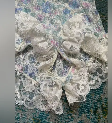 Vintage dead stock spring bouquet lace lingerie sexy bodysuit, size large