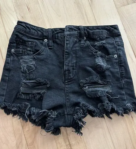 Mossimo Denim Black Jean Shorts