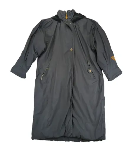 Obermeyer Womens Divine Long Parka Winter Ski Snow Coat Jacket Black 12 Fur Hood