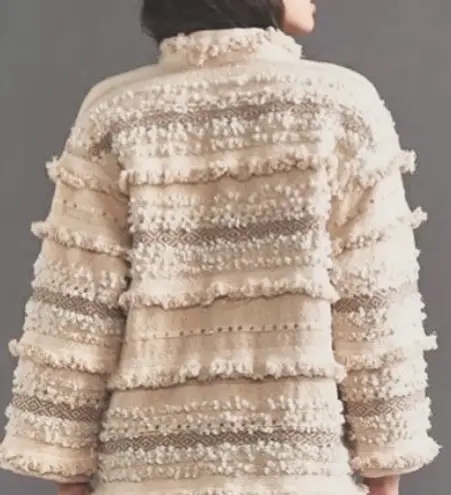 Boutique Oversized Trendy Ivory Knit Boho Jacket