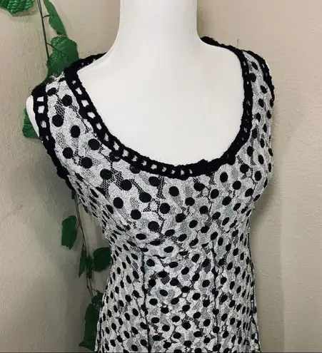 Alberto Makali Lace Polka Dot Flare Dress